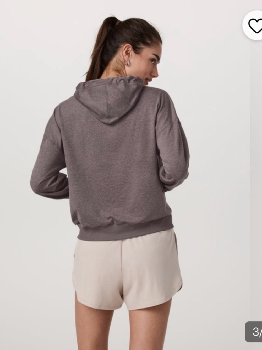 Vuori modern huckleberry heather hooded Pullover Sweatshirt - Picture 2 of 6